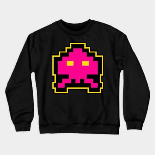 Pink Alien 8 Bit Crewneck Sweatshirt